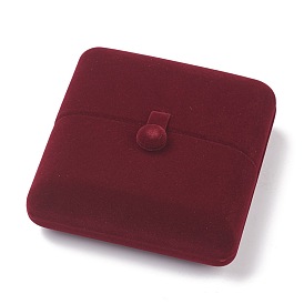 Velvet Bracelet Box, Double Flip Cover, for Showcase Jewelry Display Bracelet Storage Box, Square