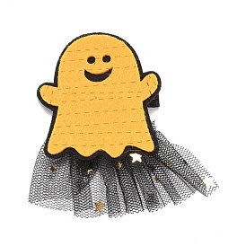 Аксессуары для волос из марли и фетра на Хэллоуин, с железными аллигаторными заколками для волос, призрак