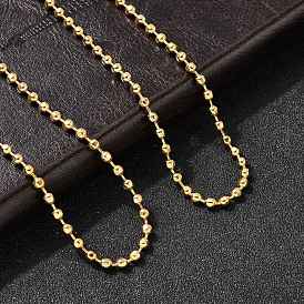 3мм 304 ожерелья из нержавеющей стали с шариковой цепочкой для женщин, вакуумное покрытие pvd