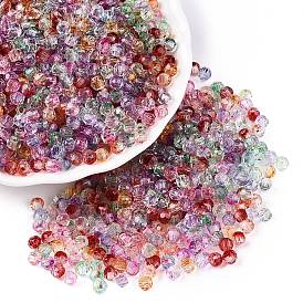 Baking Paint Electroplate Transparent Glass Seed Beads, Rondelle