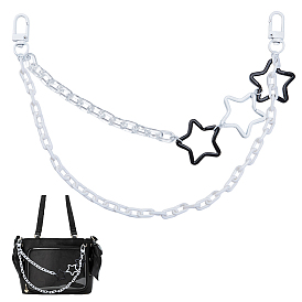 Акриловая звезда подвеска железная цепочка сумка декоративные цепи, с застежками-брелками из сплава
