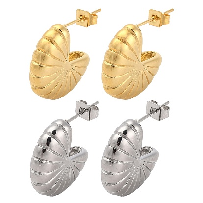 Форма цветка 304 серьги-гвоздики из нержавеющей стали, серьги-кольца