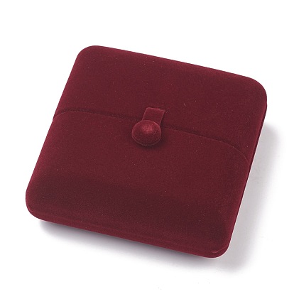 Velvet Bracelet Box, Double Flip Cover, for Showcase Jewelry Display Bracelet Storage Box, Square