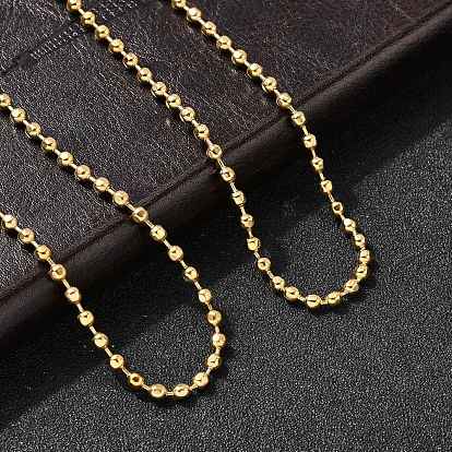 3мм 304 ожерелья из нержавеющей стали с шариковой цепочкой для женщин, вакуумное покрытие pvd