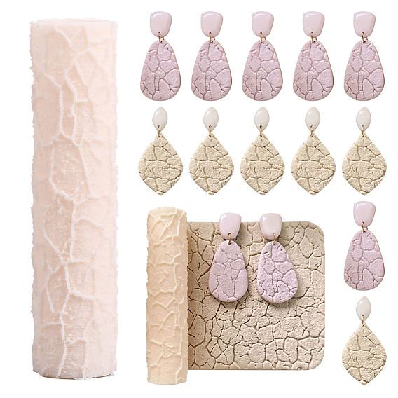 Пластиковый текстурный валик, ролик для изготовления сережек