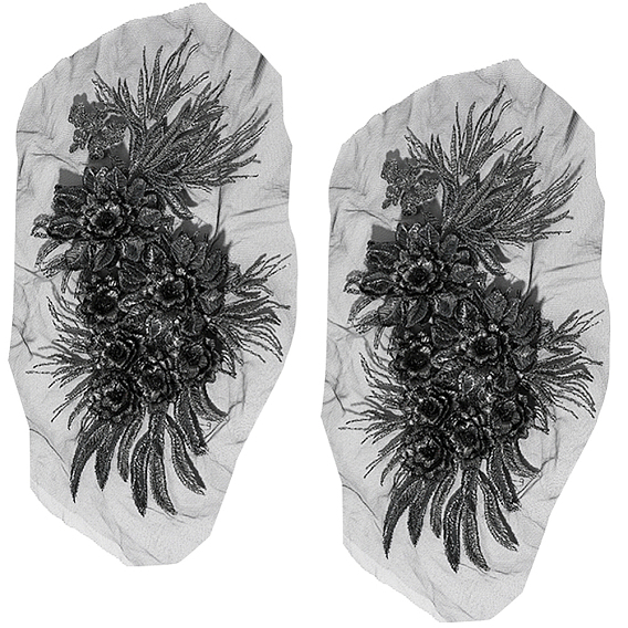 3d цветочные кружевные аппликации, аксессуары для вышивки из полиэстера, для рюкзаков, одежда