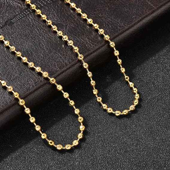 3мм 304 ожерелья из нержавеющей стали с шариковой цепочкой для женщин, вакуумное покрытие pvd