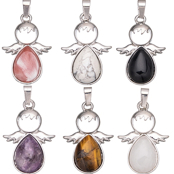 Природные и синтетические Gemstone подвески, угол