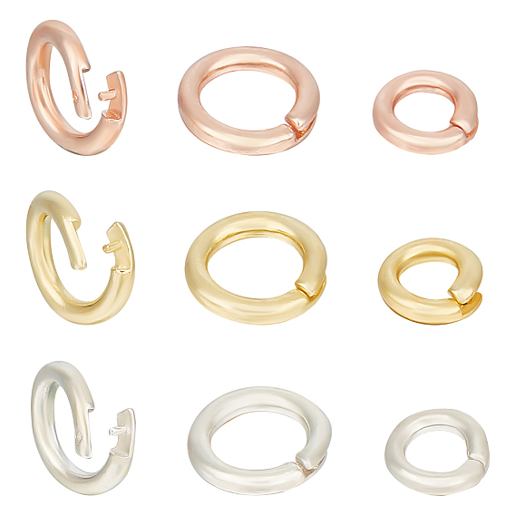 6 шт. 6 стили 925 соединительные кольца из стерлингового серебра с фиксатором, открытый круглый с 925 штампом, для изготовления ювелирных изделий