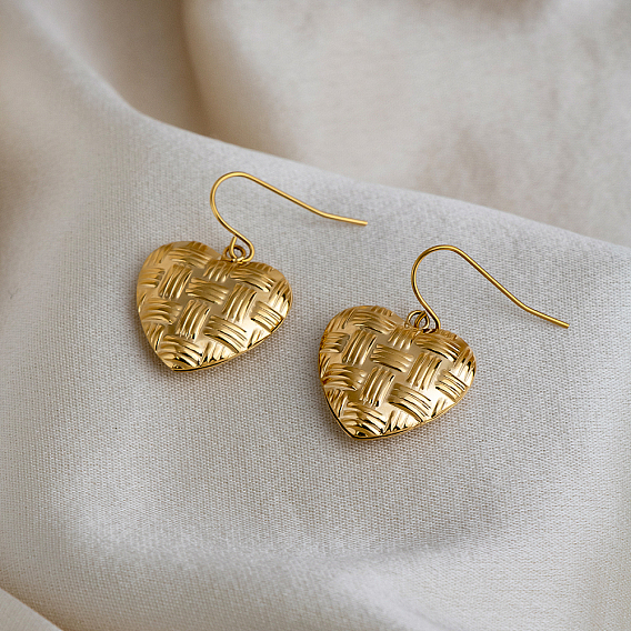 304 Винтажное ожерелье из нержавеющей стали с подвеской в виде французского сердца и цепочкой-скрепкой