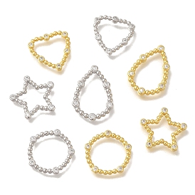 Стойка покрытие латунь прозрачный кубический цирконий соединительные кольца, без свинца и без кадмия, долговечный