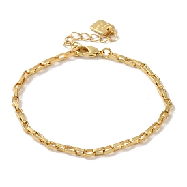 Rack Plating Brass Cardano Chain Bracelets for Women, Long-Lasting Plated, Lead Free & Cadmium Free