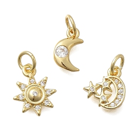 Латунные микро проложить кубического циркония прелести, без кадмия и без свинца, реальный 18 k позолоченный, стойки покрытие, долговечный, с целью перехода в кольце