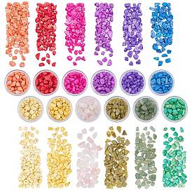 ARRICRAFT Natural & Synthetic Mixed Gemstone Chip Beads, Mixed Dyed and Undyed