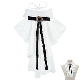 1шт. полиэстер, съемный воротник из тюля с оборками, со стразами