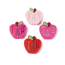 Силиконовые бусины, яблоко и слово учить