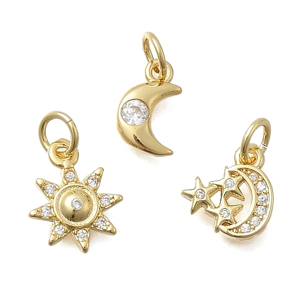 Латунные микро проложить кубического циркония прелести, без кадмия и без свинца, реальный 18 k позолоченный, стойки покрытие, долговечный, с целью перехода в кольце