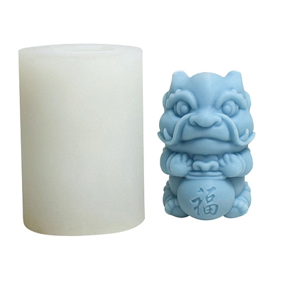 3D Chinese Style Dragon DIY Silicone Candle Molds, Aromatherapy Candle Moulds, Scented Candle Making Molds