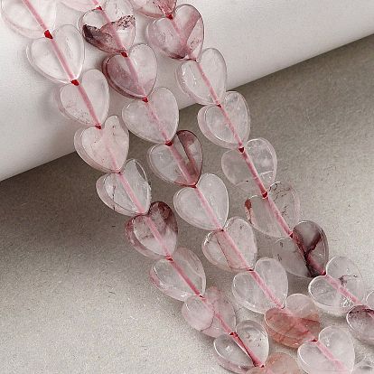 Натуральный гематоидный кварц / нитки из железистого кварца, сердце