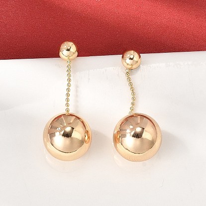 Латунные качают серьги, круглые