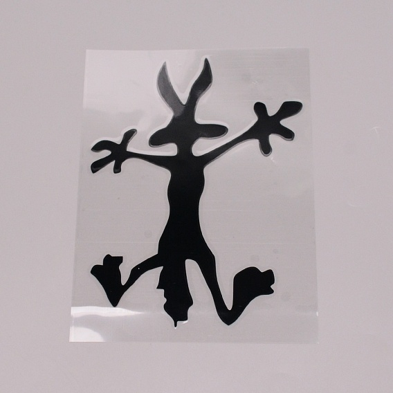 Waterproof PET Personality Wolf Car Stickers, with Adhesive Tape, for Cars Motorbikes Luggages Skateboard Laptop Decor