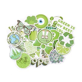 Self Adhesive Label Stickers, Doodle Stickers, Small Fresh And Cute,Green Series