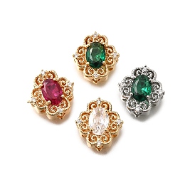 Латунные стеклянные бусины, без кадмия, без никеля и без свинца, ромб