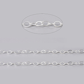 Cadenas portacables ovaladas planas de latón, sin soldar, con carrete, sin plomo y cadmio