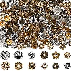 360шт 12 стили колпачки из сплава в тибетском стиле, цветок