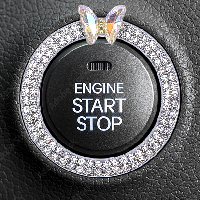 2шт. наклейки на автомобиль со стразами из сплава, для защиты ручки переключения передач автомобиля