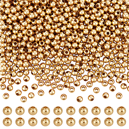 600 шт. 304 бусины из нержавеющей стали, круглые