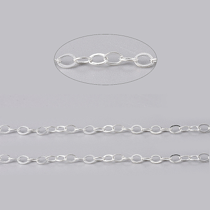 Латунные плоские овальные кабельные цепи, несварные, с катушкой, без кадмия и без свинца