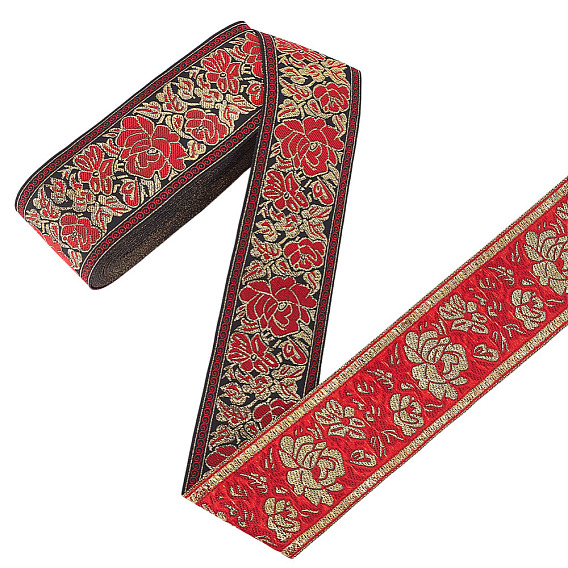 10 ленты из полиэстера в ярдах, цветочным узором