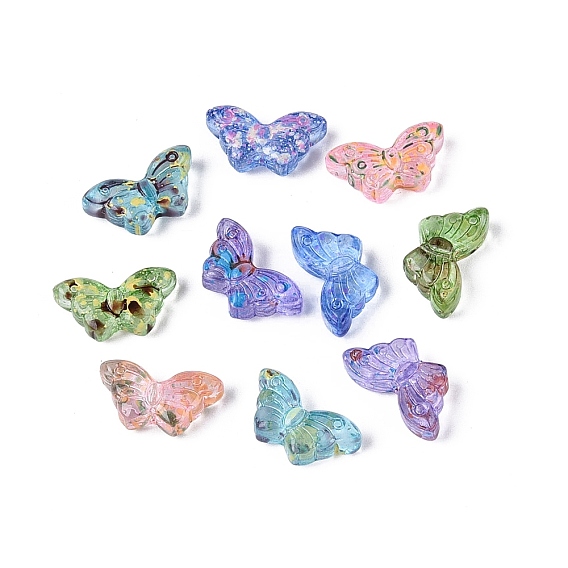 Picasso Transparent Glass Beads, Butterfly