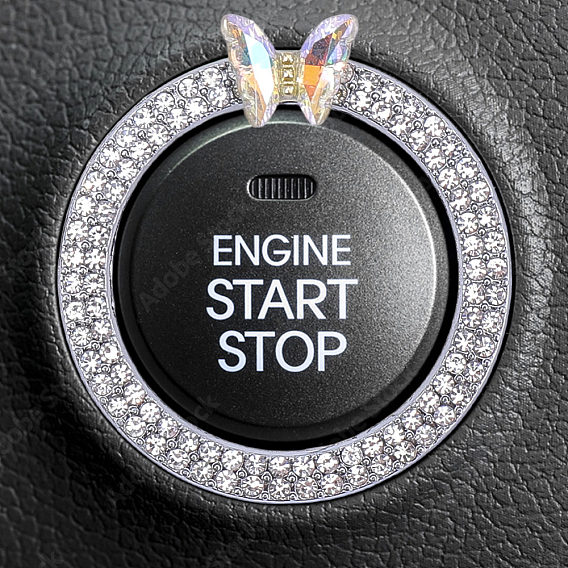 2шт. наклейки на автомобиль со стразами из сплава, для защиты ручки переключения передач автомобиля