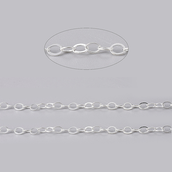 Латунные плоские овальные кабельные цепи, несварные, с катушкой, без кадмия и без свинца