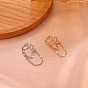 Minimalist Star Tassel Ear Clip with Rhinestones and Cross Chain, Non-Pierced Earring Jewelry