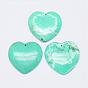 Natural Howlite Pendants, Heart, Dyed & Heated