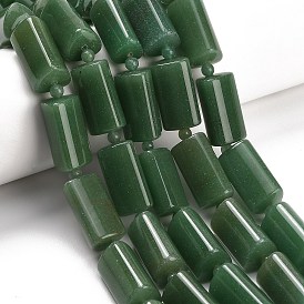 Естественный зеленый авантюрин бисер нитей, треугольные, с бисером