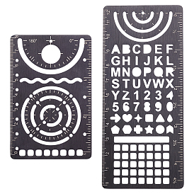 2шт. 201 шаблон закладки из нержавеющей стали, прямоугольные