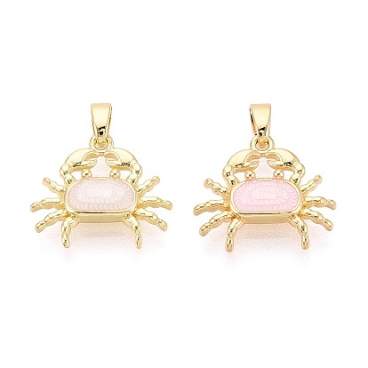 Латунь эмаль подвески, крабовые прелести, реальный 18 k позолоченный