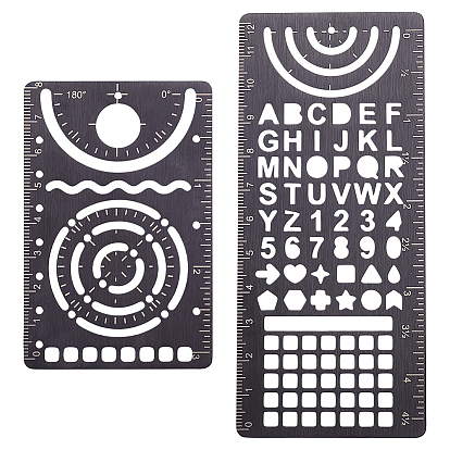 2шт. 201 шаблон закладки из нержавеющей стали, прямоугольные