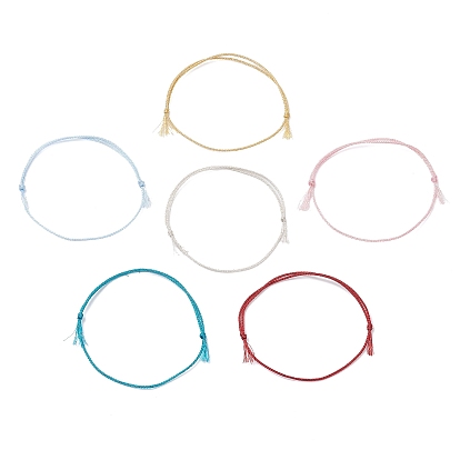 6 шт. 6 цвета полиэстеровый плетеный шнур для изготовления браслетов