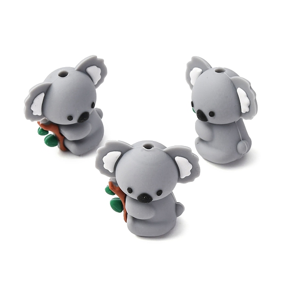 Силиконовые бусины, фокусные бусы, коала