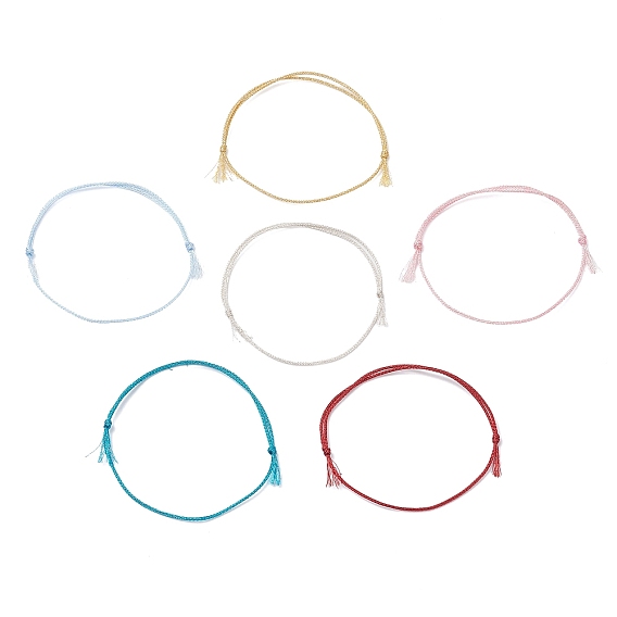 6 шт. 6 цвета полиэстеровый плетеный шнур для изготовления браслетов