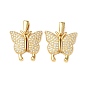 Латунные микропаве кубические цирконии открывающиеся подвески, бабочка