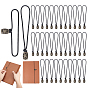 12Pcs Alloy with Polyester Elastic Cord Notebook Straps, Rectangle, Antique Bronze