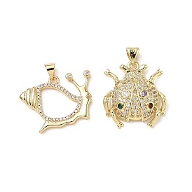 Латунные микро проложить кубического циркония подвески, без кадмия и без свинца, долговечный, стойки покрытие, реальный 18 k позолоченный