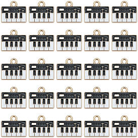 60шт. эмалированные подвески для пианино из сплава, золотые