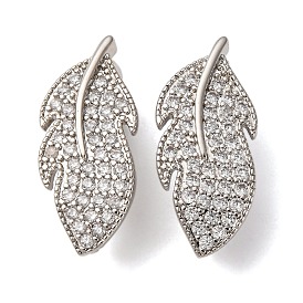 Латунные микро проложить кубического циркония кулон поручительств, лист, без кадмия и без свинца, стойки покрытие, долговечный